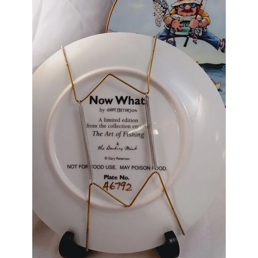 Set Of 5 Gary Patterson The Art Of Fishing Plates 8 Inch Numbered